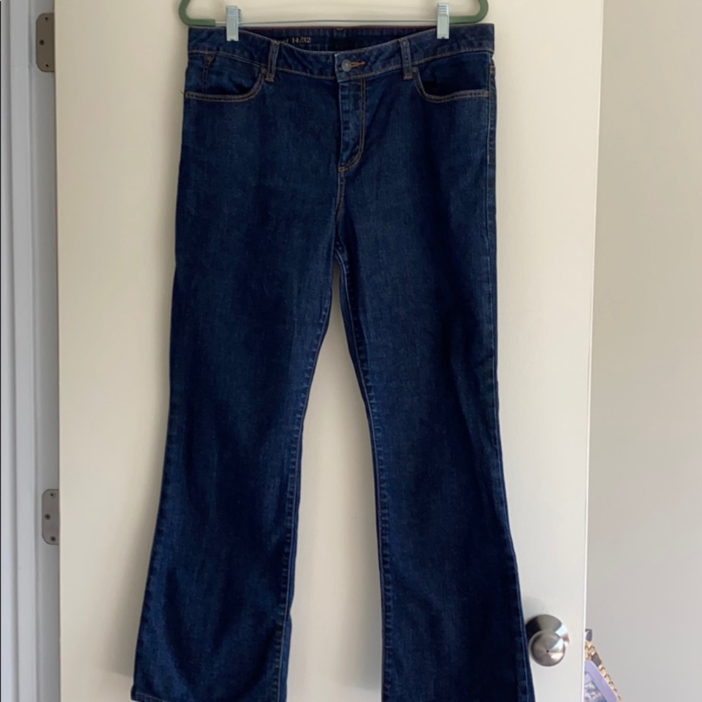 Talbots Heritage dark wash boot cut jeans. Size 14
